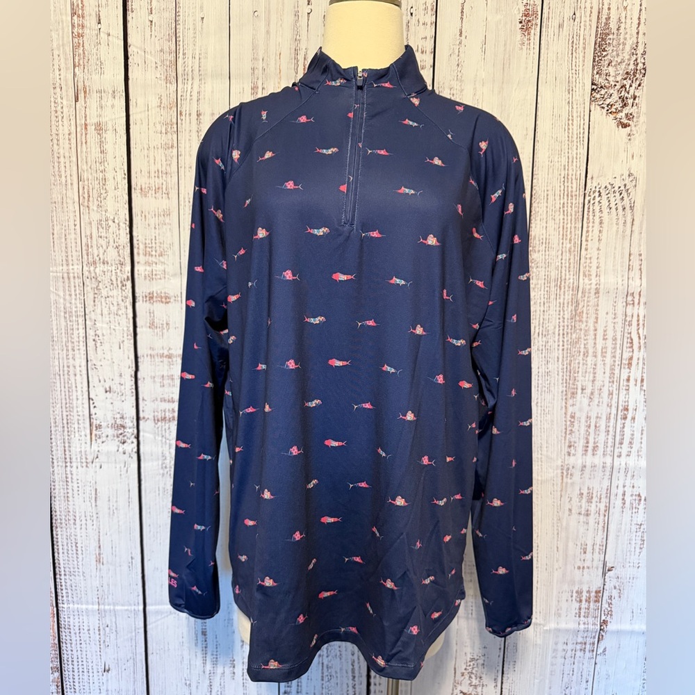 Chic Navy‎ Print Swim Rashguard